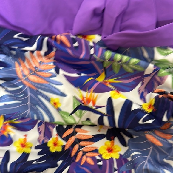 PatPat Purple One Piece Swimwear with Ruffled Straps - Picture 14 of 14